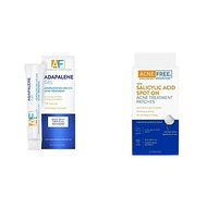Adapalene Gel 0.1%, Once-Daily Topical Retinoid Acne Treatment 0.5 oz + Pimple Spot Stickers Salicyl