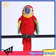 【W】Talking Parrot Talking Parrot Plush Toy Electronic Bird Pet Talking Plush Parrot for Kids Early E