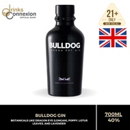 BULLDOG GIN - Botanicals like dragon eye (longan), poppy, lotus leaves, and lavender, 40% ABV