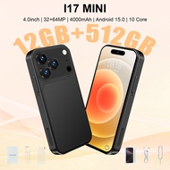 5G Unlocked Mini Phone 4.0 Inch Small Smartphone 12GB RAM 512GB Storage Android 15 Dual SIM Backup H