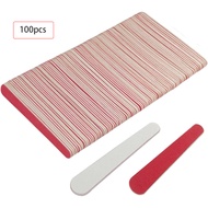 Nail Files (100 Pack) 180/240 Grit Mini Wooden Emery Board Nail File Double Sided Portable Nail File