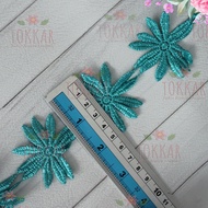 (Per Meter) RDB448 Beautiful Gipper Embroidered Lace Color Jasmine MotifTOSCA 5Cm Wide