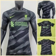 Player Version 2023-24 Liverpool Black Goalkeeper Soccer Jersey Jersey S-2XL