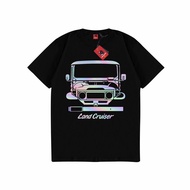 TOYOTA GILAN Unisex Distro T-shirt with Car Image LAND CRUISER FJ40 FJ 40 SILHOUETTE Automotive