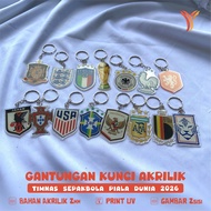 GANTUNGAN National Team Logo Keychain National Team Logo Acrylic Keychain/ National Team Souvenir Ke