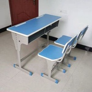 兒童學習桌 雙人書桌 套裝中小學生輔導班課桌 家用（平行進口）（快遞送貨上門）