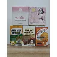 Burn iced tea (BIT) AVENYS (10sachets) orange juice detox ojd(10sachets) supermodel glow vitalicia vitalicia white