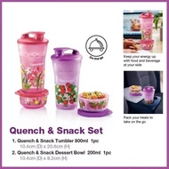 2'7339' Tupperware Tumbler Quench 800ml & Snack bowl 200ml/Tumbler 800ml /Lunch Set/Quench Bottle/Tu