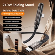 KY68 240W Fast Charging Foldable Bracket Data Cable 1.5M PD Data Wire Foldable Phone Tablet Stand Ty
