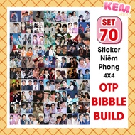 SET of 70 BIBLE BUILD sealed stickers - Cut out - 4x4cm stickers with cute OTP Bible Build image, ju