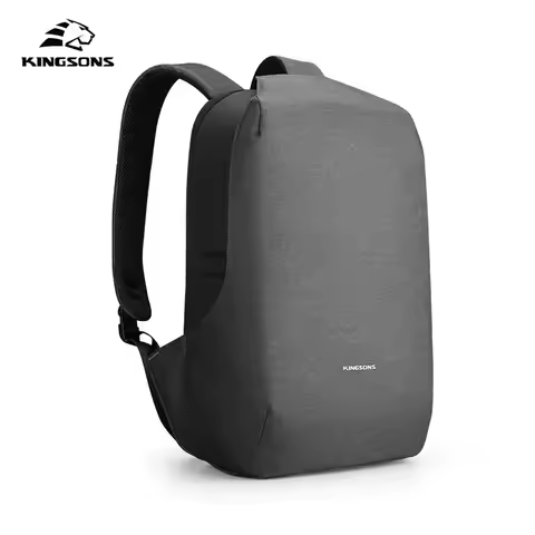 Kingsons Anti-theft Backpack Men 15.6 inch Laptop 180 Degree Open W USB Charging Waterproof School B