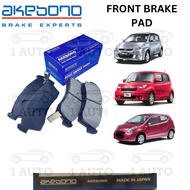 (MADE IN JAPAN) AKEBONO FRONT BRAKE PAD MYVI 1.0/1.3 (2005-2010) TOYOTA bB QCN21 1.5 SUZUKI ALTO 1.0