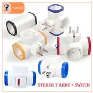 3-Pin Grounded T-Plug 3-Prong 3-Way Plug/ 3 Pin Plug 3 Pin Socket