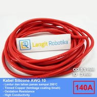 MERAH AWG 10 Cable Silicone AWG10 Cable Silicone Wire RED RED RC Plane