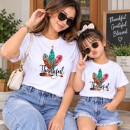 T-SHIRT Wanita Premium Women's T-SHIRT THANKFULL MOTIF / Adult women's T-SHIRT Adult women's short-s