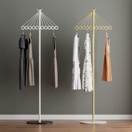 現代簡約傘型落地衣帽架家用網紅創意巖板鐵藝裝飾掛衣架臥室床邊