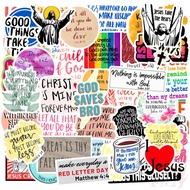 ❉ Bible Phrase Series 03 Classical Wisdom Words Stickers ❉ 50Pcs/Set Fashion DIY Waterproof Decals Doodle Stickers