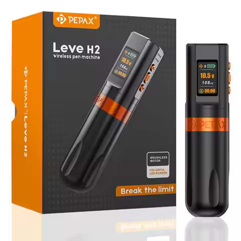 PEPAX H2 Wireless Tattoo Machine Pen 2PCS 2000mAh Battery Brushless Motor Machine for Tattoo Body Ar