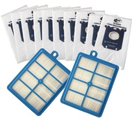 10x Vacuum Cleaner Dust Bags s-bag and 2x H12 Hepa filter fit for Philips Electrolux Cleaner Free Sh