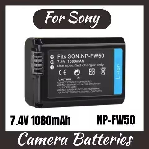 New Replacement Camera Battery 7.4V 1080mAh NP-FW50 for Sony Alpha A3000 A5000 A6000 A6100 A6300 A64
