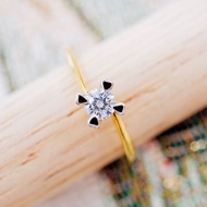 [ 📌พร้อมส่ง ] แหวนเพชรแท้ 19 ตัง 💎 เพชรเบลเยี่ยมคัต น้ำ100 ทองคำแท้9K (ทอง37.5%) [9KPRB217]