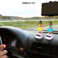 LIVESTAR 1Pc Solar Automatic Swing Dancing Doll Jewelry Ornaments Doll Figurines Miniature Girl Car 