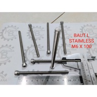 Bolt / Bolt Stainless Steel L Bolt M6 x 100