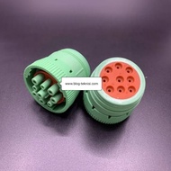 HD16-9-1939S-P080 Green Round Female 9 Pin Connector Set Deutsch