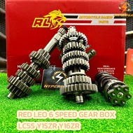 RED LEO GEAR BOX RACING 6 SPEED FOR Y15zr , Y16zr & LC5s ESR MOTOR PERFORMANCE GEARBOX 6 GEAR Y15 Y1