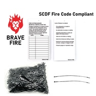 Fire extinguisher monthly inspection tag and seal