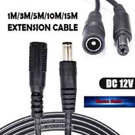 ESEETECH 1M / 3M / 5M / 10M / 15M DC FEMALE TO MALE PLUG ADAPTER  DC CABLE EXTENSION CCTV , SOLAR LA