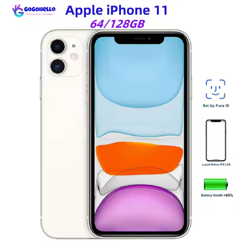98% New Unlocked Original Apple iPhone 11 64/128GB 6.1" Liquid Retina IPS LCD 4GB FACE ID A13 Genuin