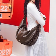 Hot new Fashionable Pleated Dumpling Women New Style Retro Shoulder Messenger Bag 4f1 7fc