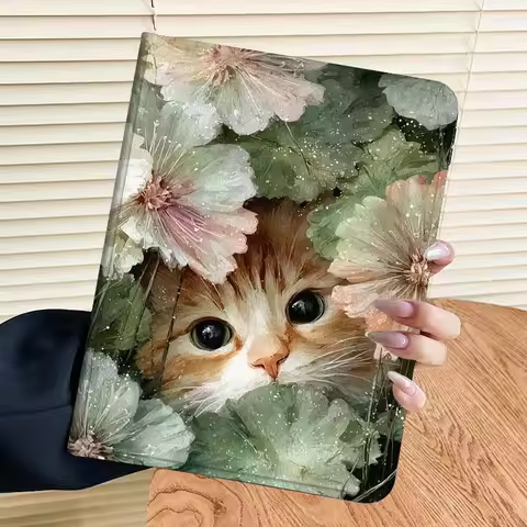 Cartoon Cat Flower Face Kitten For Lenovo Pad Tab Legion Xiaoxin Y900 Y700 K10 M10 P11 3rd Pro GT Pl