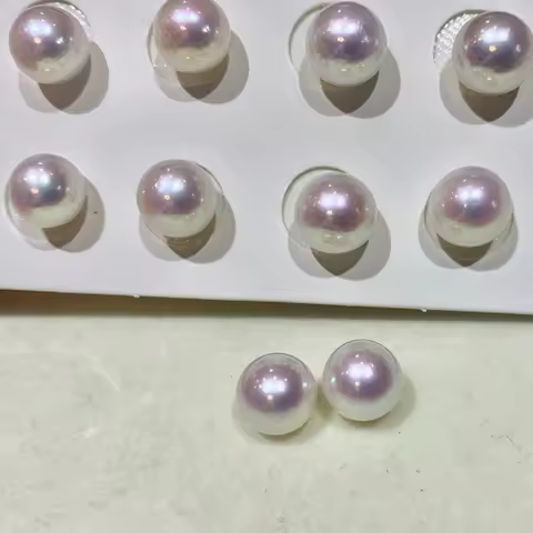 China 3A Akoya Factory Direct Wholesale Freshwater Earrings White Half-Hole Perfect Culture-Perfect 