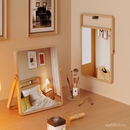 Foldable Desktop High Dressing Mirror American Desktop Mirror Makeup Mirror Solid Wood Face Portable