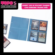 [Page Binder] Pack of 50 sheets of 8 Poket Binder sheets containing genuine Henwei black 2x2 cards/c