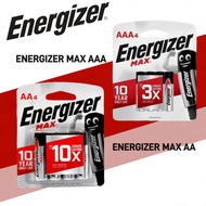 Energizer Max AA E91BP4  AAA E92BP4 Alkaline Battery 1.5V | Long Lasting Power 20 PCS/Pack