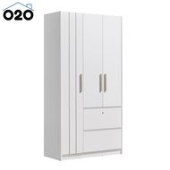 [O2O] MIA 3 door wardrobe with two drawers/ 3 Pintu Almari baju laci/ Almari pakaian modern/ Storage Cabinet Organizer