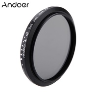 Andoer 55mm ND Fader Neutral Density Adjustable ND2 to ND400 Variable Filter for Canon Nikon DSLR Ca