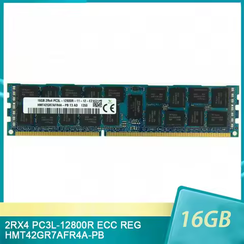 RAM 16GB 16G 2RX4 PC3L-12800R DDR3L ECC REG HMT42GR7AFR4A-PB Server Memory