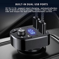MORUI Dual USB Car Charger Bluetooth Kit Hands-free MP3 Charger 5.0 FM Transmitter Fast Charging
