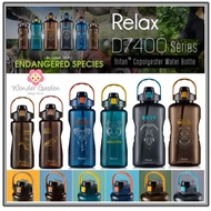 RELAX D7400 TRITAN WATER BOTTLE WITH STRAW (Botol Air Tritan Berstraw | D7415_1500ML | D7420_2000ML 