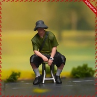[leipupa] 1/64 Sitting Boy Figure Miniature Figurine People Model for Hutong Scene Scene Model