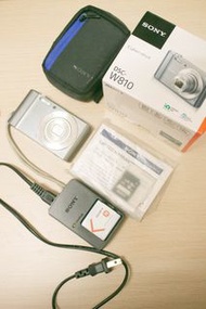 Sony DSC-W810 索尼數位相機ccd 附原廠隨身相機包+記憶卡+記憶卡卡盒+電池+充電器 有盒有說明書