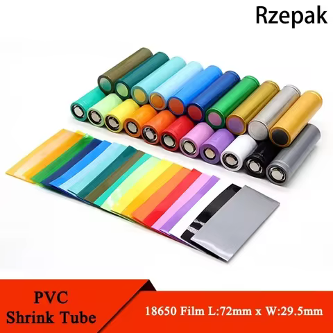 20/50/100/300pcs PVC Heat Shrink Tube 18650/21700/26650 Lipo Battery Wrap Precut Insulated Film Cove