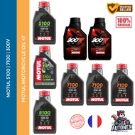 MOTUL ORIGINAL FRANCE 100%. ENGINE OIL/MINYAK HITAM 2T 4T 5100 300V 10W40 10W50 15W50 FULLY SEMI