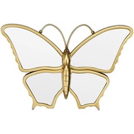 Decorative Butterfly Wall Mirror with Gold Plastic Frame (9.8 X 6.3 Inch)