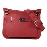 HERMES Clemence皮革Jypsiere 31肩背袋Rouge Grenade