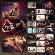 Tanda Logam Model Lingerie Seksi Vintage - Hiasan Dinding Retro - Lukisan Besi - Potret Wanita Hiasa